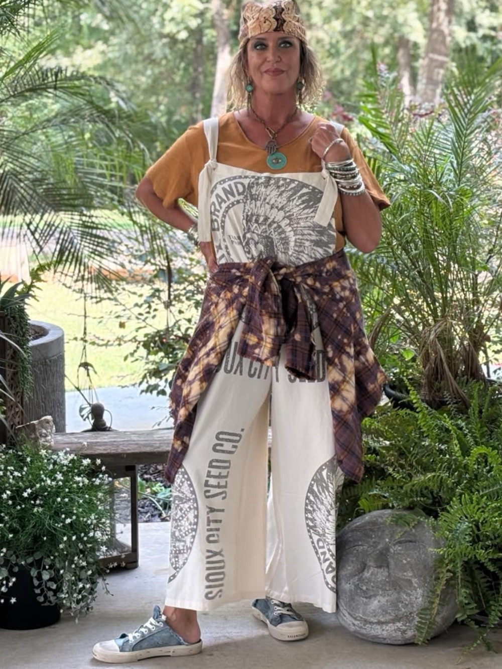 💎NEW Jaded Gypsy Market Fresh Overalls - Sioux City Seed Co. - Picture 2 of 4